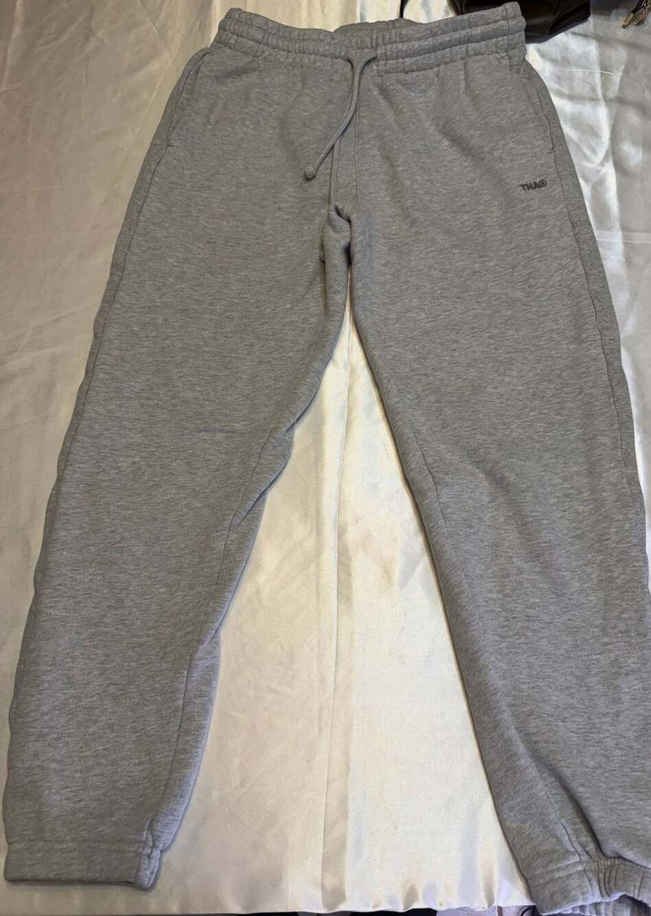 TNA Ribbed Detail Grey Sweatpants